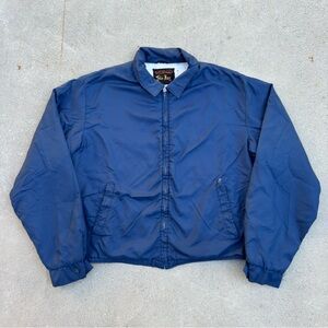 Vintage 60s Sir Jac Forty Below Cropped Bomber Jacket NRA Hunting Patches Sz 40